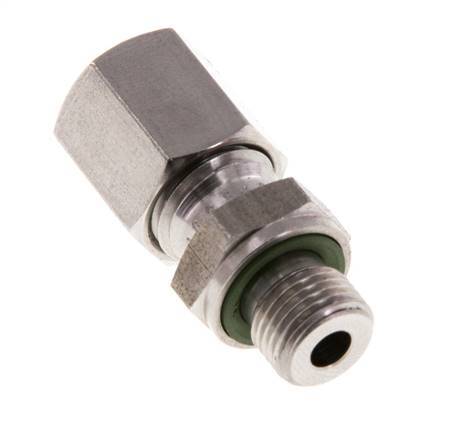 G 1/8'' Außengewinde x 6L Gerader Schneidring aus Edelstahl mit FKM-Dichtung 315 bar DIN 2353