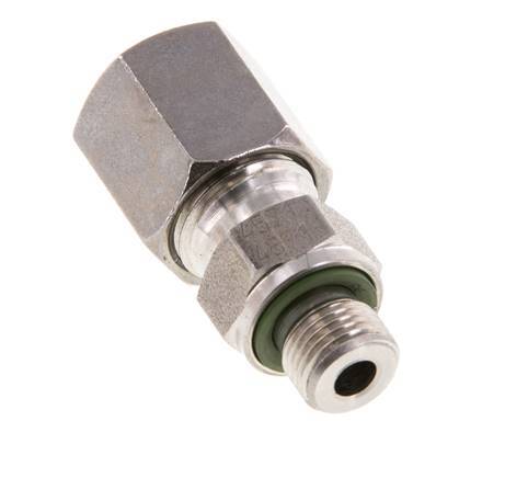 G 1/8'' Außengewinde x 6S Gerader Schneidring aus Edelstahl mit FKM-Dichtung 630 bar DIN 2353
