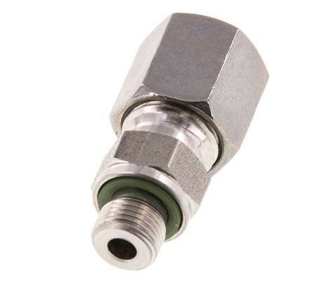 G 1/8'' Außengewinde x 6S Gerader Schneidring aus Edelstahl mit FKM-Dichtung 630 bar DIN 2353