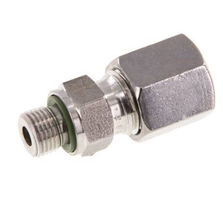 G 1/8'' Außengewinde x 6S Gerader Schneidring aus Edelstahl mit FKM-Dichtung 630 bar DIN 2353