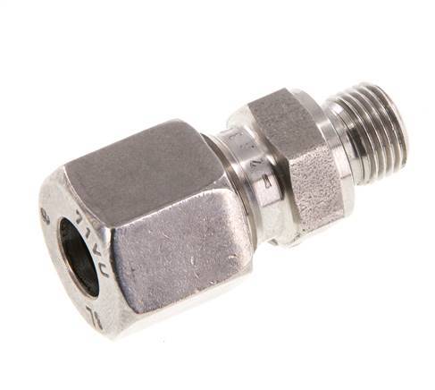 G 1/8'' Außengewinde x 8L Gerader Schneidring aus Edelstahl mit FKM-Dichtung 315 Bar DIN 2353