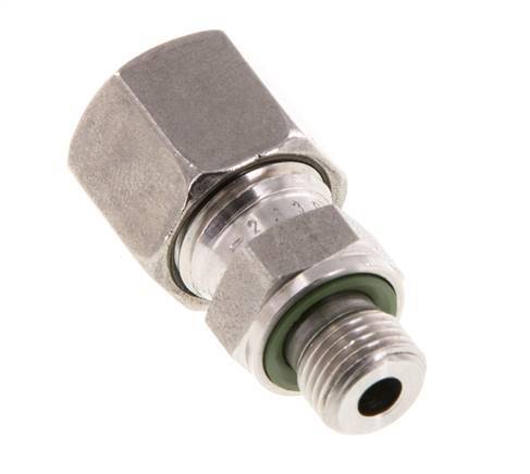 G 1/8'' Außengewinde x 8L Gerader Schneidring aus Edelstahl mit FKM-Dichtung 315 Bar DIN 2353