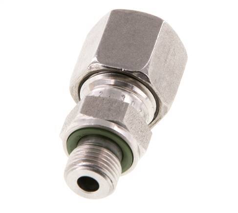 G 1/8'' Außengewinde x 8L Gerader Schneidring aus Edelstahl mit FKM-Dichtung 315 Bar DIN 2353