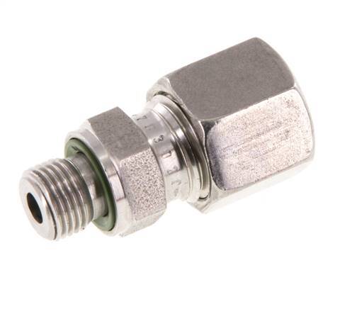 G 1/8'' Außengewinde x 8L Gerader Schneidring aus Edelstahl mit FKM-Dichtung 315 Bar DIN 2353