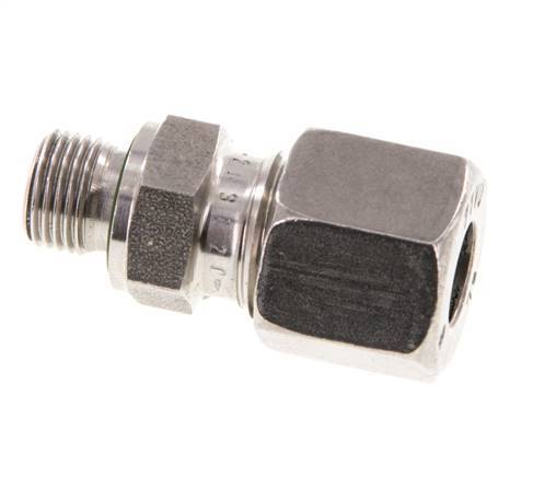 G 1/8'' Außengewinde x 8L Gerader Schneidring aus Edelstahl mit FKM-Dichtung 315 Bar DIN 2353