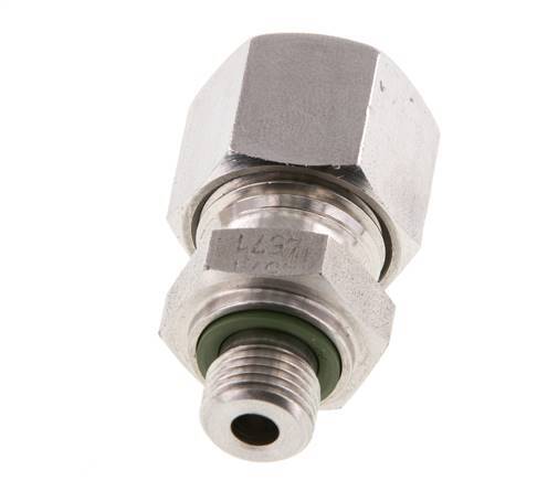 G 1/8'' Außengewinde x 10L Gerader Schneidring aus Edelstahl mit FKM-Dichtung 315 Bar DIN 2353