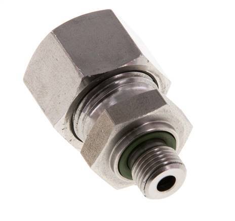 G 1/8'' Außengewinde x 12L Gerader Schneidring aus Edelstahl mit FKM-Dichtung 315 Bar DIN 2353