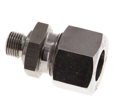 G 1/8'' Außengewinde x 12L Gerader Schneidring aus Edelstahl mit FKM-Dichtung 315 Bar DIN 2353