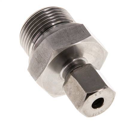 G 3/4'' Außengewinde x 6S Gerader Schneidring aus Edelstahl mit FKM-Dichtung 630 bar DIN 2353