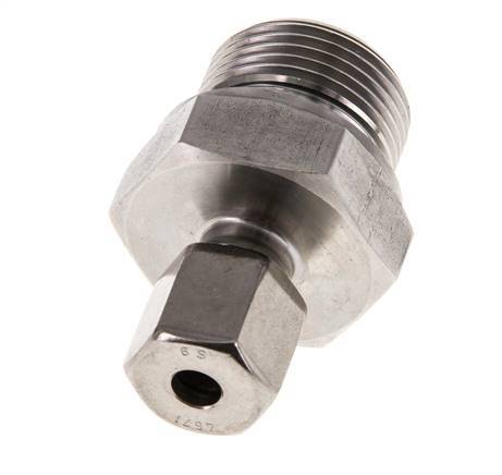 G 3/4'' Außengewinde x 6S Gerader Schneidring aus Edelstahl mit FKM-Dichtung 630 bar DIN 2353