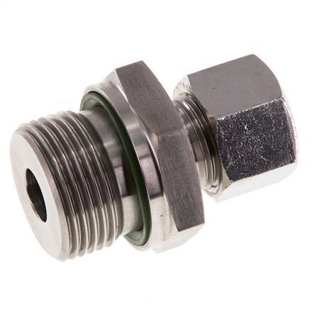 G 3/4'' Außengewinde x 12L Gerader Schneidring aus Edelstahl mit FKM-Dichtung 315 Bar DIN 2353