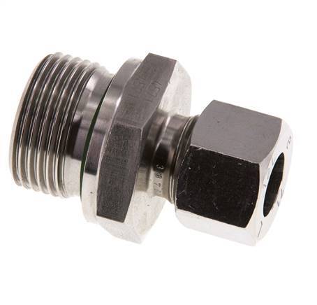 G 3/4'' Außengewinde x 12L Gerader Schneidring aus Edelstahl mit FKM-Dichtung 315 Bar DIN 2353