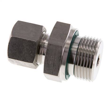 G 3/4'' Außengewinde x 12S Gerader Schneidring aus Edelstahl mit FKM-Dichtung 630 bar DIN 2353