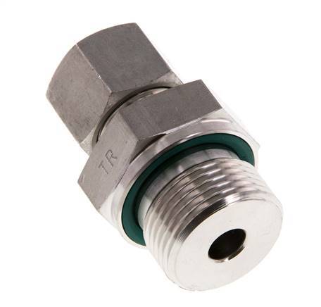 G 3/4'' Außengewinde x 12S Gerader Schneidring aus Edelstahl mit FKM-Dichtung 630 bar DIN 2353