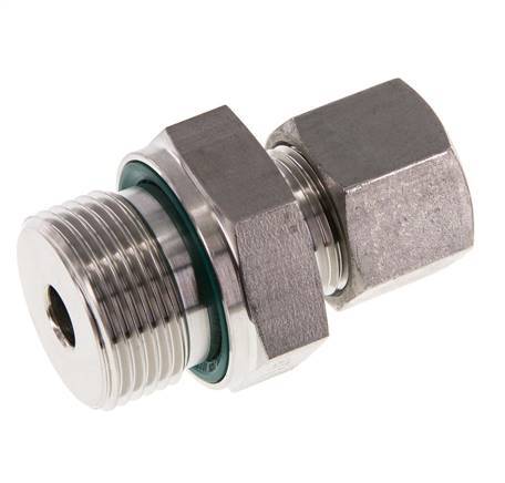 G 3/4'' Außengewinde x 12S Gerader Schneidring aus Edelstahl mit FKM-Dichtung 630 bar DIN 2353