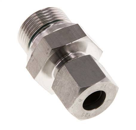 G 3/4'' Außengewinde x 12S Gerader Schneidring aus Edelstahl mit FKM-Dichtung 630 bar DIN 2353