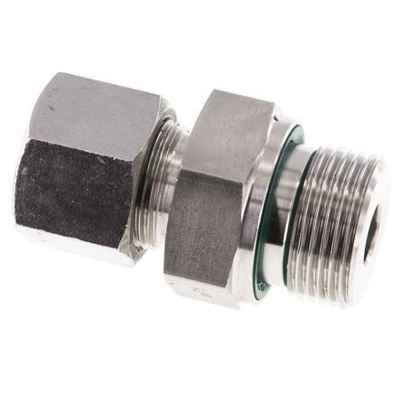 G 3/4'' Außengewinde x 14S Gerader Schneidring aus Edelstahl mit FKM-Dichtung 630 bar DIN 2353