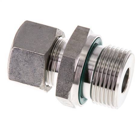 G 3/4'' Außengewinde x 15L Gerader Schneidring aus Edelstahl mit FKM-Dichtung 315 Bar DIN 2353