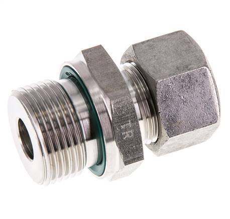 G 3/4'' Außengewinde x 15L Gerader Schneidring aus Edelstahl mit FKM-Dichtung 315 Bar DIN 2353