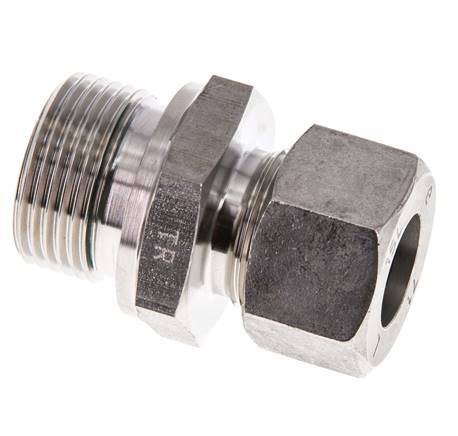 G 3/4'' Außengewinde x 15L Gerader Schneidring aus Edelstahl mit FKM-Dichtung 315 Bar DIN 2353