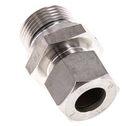 G 3/4'' Außengewinde x 15L Gerader Schneidring aus Edelstahl mit FKM-Dichtung 315 Bar DIN 2353