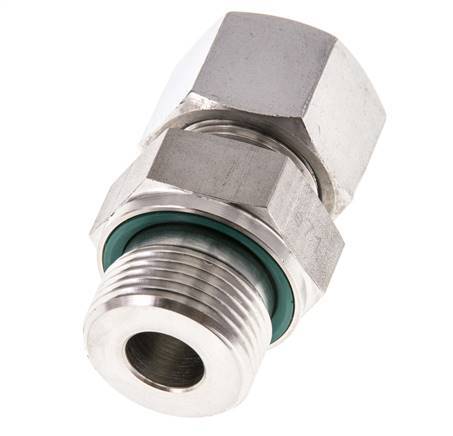 G 3/4'' Außengewinde x 16S Gerader Schneidring aus Edelstahl mit FKM-Dichtung 400 bar DIN 2353