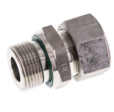 G 3/4'' Außengewinde x 18L Gerader Schneidring aus Edelstahl mit FKM-Dichtung 315 Bar DIN 2353