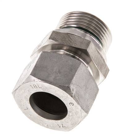 G 3/4'' Außengewinde x 18L Gerader Schneidring aus Edelstahl mit FKM-Dichtung 315 Bar DIN 2353