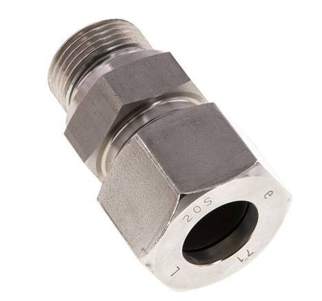 G 3/4'' Außengewinde x 20S Gerader Schneidring aus Edelstahl mit FKM-Dichtung 400 bar DIN 2353