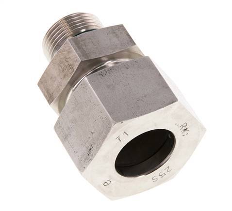 G 3/4'' Außengewinde x 25S Gerader Schneidring aus Edelstahl mit FKM-Dichtung 400 bar DIN 2353