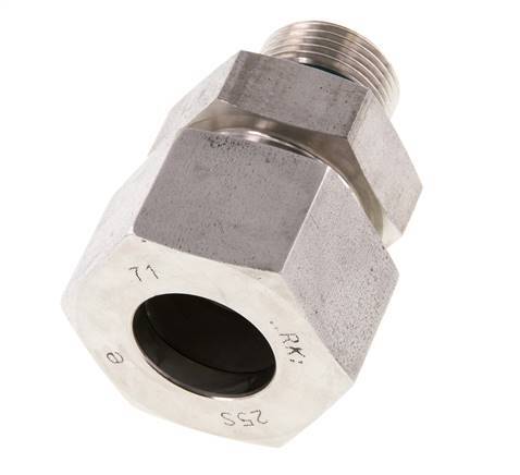 G 3/4'' Außengewinde x 25S Gerader Schneidring aus Edelstahl mit FKM-Dichtung 400 bar DIN 2353