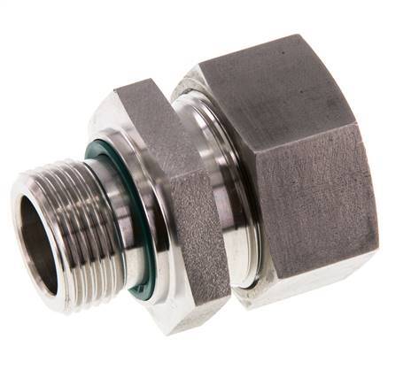 G 3/4'' Außengewinde x 28L Gerader Schneidring aus Edelstahl mit FKM-Dichtung 160 bar DIN 2353