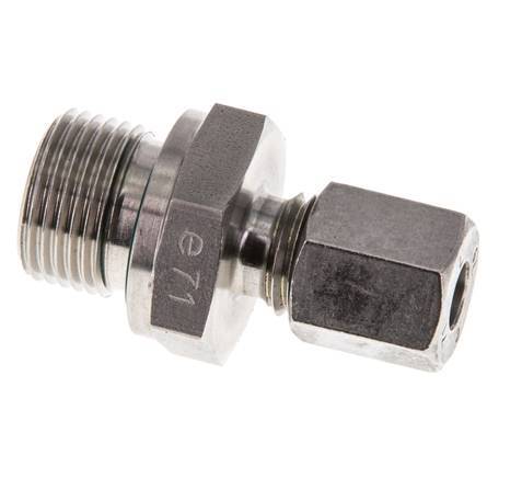 G 3/8'' Außengewinde x 6L Gerader Schneidring aus Edelstahl mit FKM-Dichtung 315 bar DIN 2353