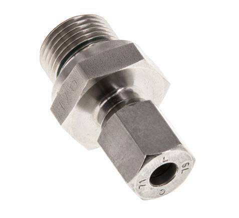 G 3/8'' Außengewinde x 6L Gerader Schneidring aus Edelstahl mit FKM-Dichtung 315 bar DIN 2353