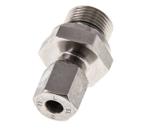 G 3/8'' Außengewinde x 6L Gerader Schneidring aus Edelstahl mit FKM-Dichtung 315 bar DIN 2353