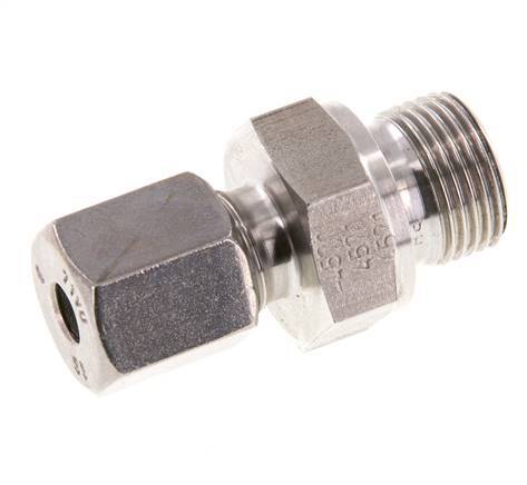 G 3/8'' Außengewinde x 6S Gerader Schneidring aus Edelstahl mit FKM-Dichtung 630 bar DIN 2353