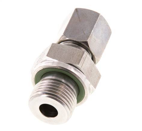 G 3/8'' Außengewinde x 6S Gerader Schneidring aus Edelstahl mit FKM-Dichtung 630 bar DIN 2353