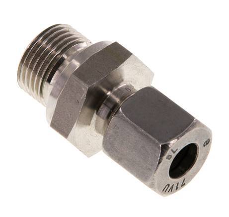 G 3/8'' Außengewinde x 8L Gerader Schneidring aus Edelstahl mit FKM-Dichtung 315 bar DIN 2353