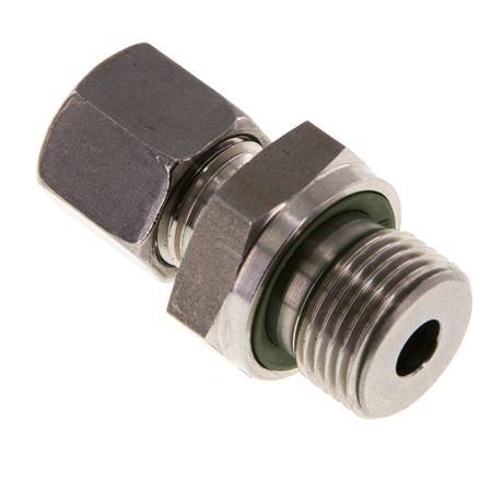 G 3/8'' Außengewinde x 8L Gerader Schneidring aus Edelstahl mit FKM-Dichtung 315 bar DIN 2353