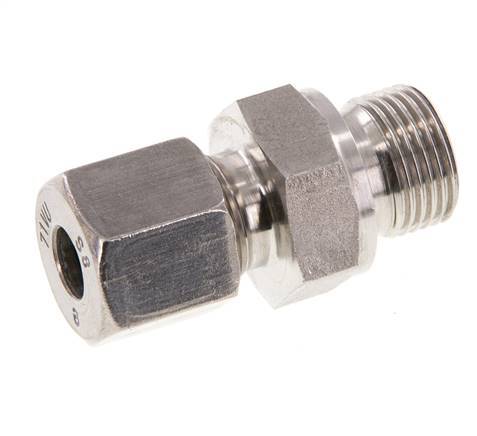 G 3/8'' Außengewinde x 8S Gerader Schneidring aus Edelstahl mit FKM-Dichtung 630 bar DIN 2353