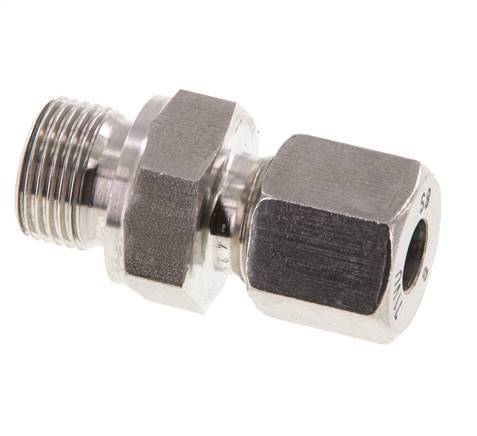 G 3/8'' Außengewinde x 8S Gerader Schneidring aus Edelstahl mit FKM-Dichtung 630 bar DIN 2353