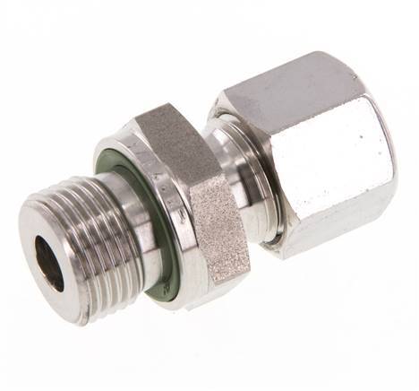 G 3/8'' Außengewinde x 10L Gerader Schneidring aus Edelstahl mit FKM-Dichtung 315 bar DIN 2353