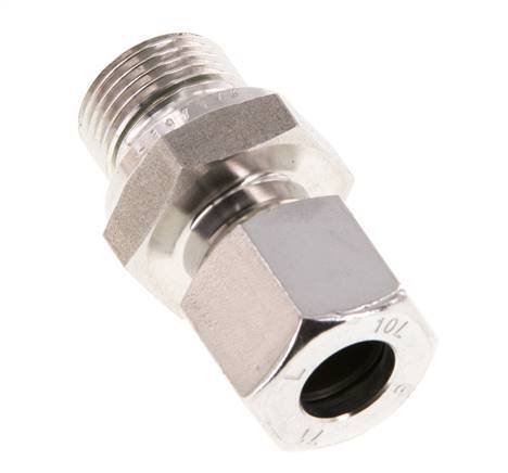 G 3/8'' Außengewinde x 10L Gerader Schneidring aus Edelstahl mit FKM-Dichtung 315 bar DIN 2353