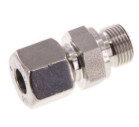 G 3/8'' Außengewinde x 10S Gerader Schneidring aus Edelstahl mit FKM-Dichtung 630 bar DIN 2353