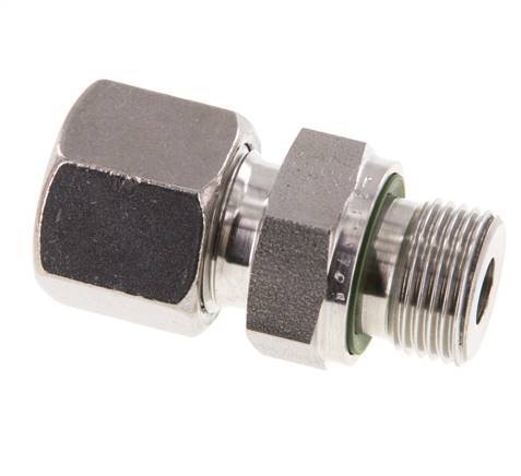 G 3/8'' Außengewinde x 10S Gerader Schneidring aus Edelstahl mit FKM-Dichtung 630 bar DIN 2353