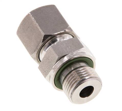 G 3/8'' Außengewinde x 10S Gerader Schneidring aus Edelstahl mit FKM-Dichtung 630 bar DIN 2353