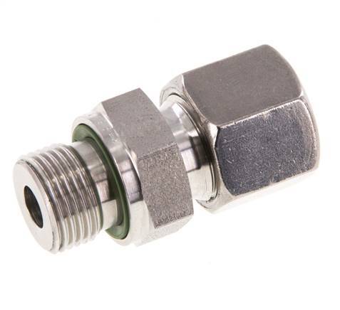 G 3/8'' Außengewinde x 10S Gerader Schneidring aus Edelstahl mit FKM-Dichtung 630 bar DIN 2353