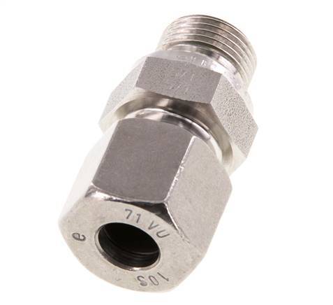 G 3/8'' Außengewinde x 10S Gerader Schneidring aus Edelstahl mit FKM-Dichtung 630 bar DIN 2353