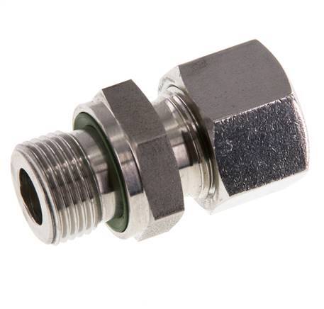 G 3/8'' Außengewinde x 12L Gerader Schneidring aus Edelstahl mit FKM-Dichtung 315 Bar DIN 2353