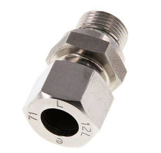 G 3/8'' Außengewinde x 12L Gerader Schneidring aus Edelstahl mit FKM-Dichtung 315 Bar DIN 2353